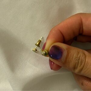 Tiny dainty heart gold earring studs Kendra Scott